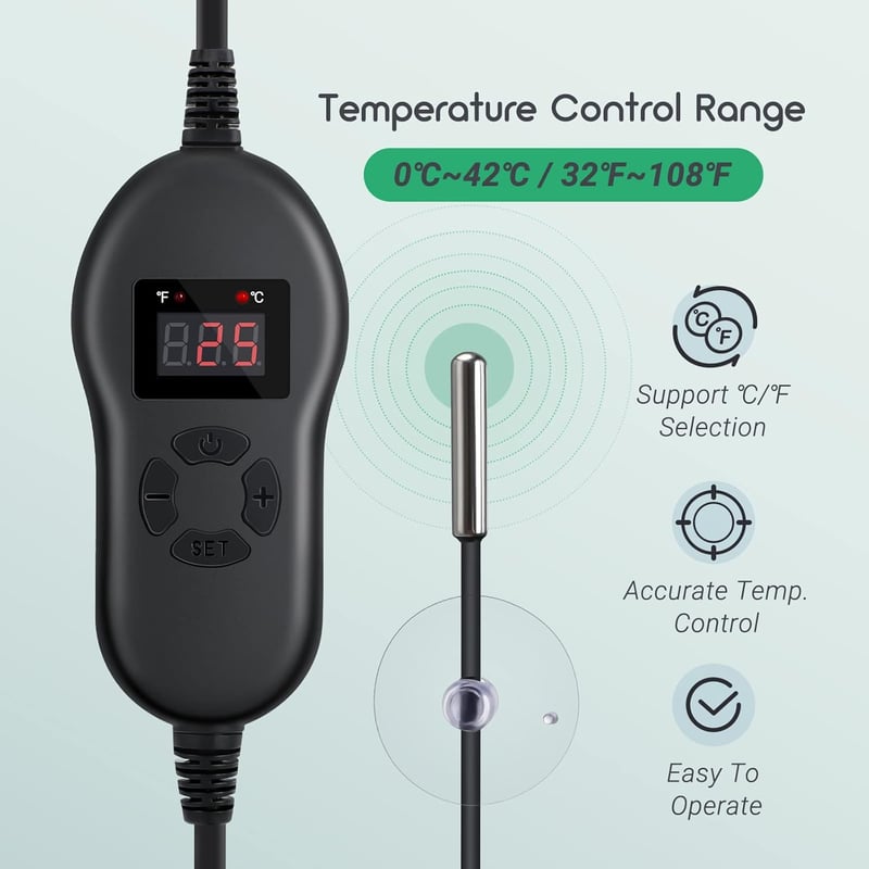 Luxbird Növényi Fűtőszőnyeg Szett - 4 db Vízálló IP67 Hőszőnyeg Időzítővel, 30W, Csíráztató Melegítő Párásító Üvegházakhoz, 52,7x25,4 cm