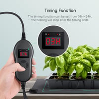 Luxbird Növényi Fűtőszőnyeg Szett - 4 db Vízálló IP67 Hőszőnyeg Időzítővel, 30W, Csíráztató Melegítő Párásító Üvegházakhoz, 52,7x25,4 cm 2