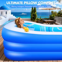 LuxBlue Nafukovací rodinný záhradný bazén XXL 250x160x63 cm, zosilnený 0,5 mm, obdĺžnikový, s vankúšom na sedenie a operadlom, modrý 3