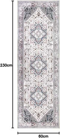 LuxFocus Vintage Futó Szőnyeg 60x230cm Rózsaszín Mosható Csúszásmentes 2