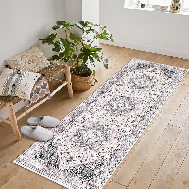 LuxFocus Vintage Futó Szőnyeg 60x230cm Rózsaszín Mosható Csúszásmentes