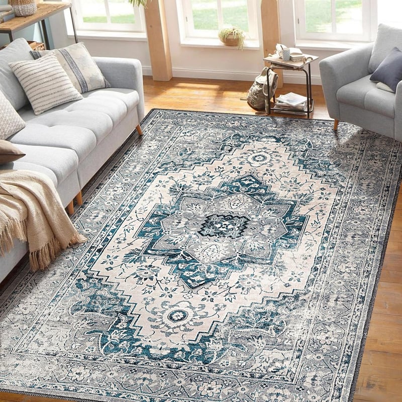 LuxFocus Vintage Keleti Mintás Szőnyeg 160x230cm Kék Csúszásmentes Mosható