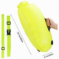 Geamandură de înot LUXHEIM 28L cu sac uscat, dublă cameră de aer gonflabilă, pentru înot în ape deschise, triatlon, geamandură de tractare impermeabilă din PVC 9