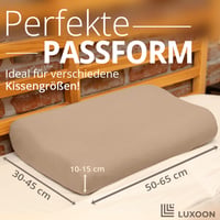 Zdravotnícky obliečkový poťah Luxoon – 95 % bavlna, 5 % elastan, priedušný, prateľný, 2 ks, 30 – 45 x 50 – 65 cm, piesková farba 2