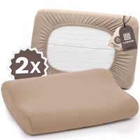 Zdravotnícky obliečkový poťah Luxoon – 95 % bavlna, 5 % elastan, priedušný, prateľný, 2 ks, 30 – 45 x 50 – 65 cm, piesková farba 1