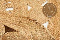 Covor rotund din iută LUXOR living Balo – Covor Boho țesut manual din iută și bumbac, reversibil – Pentru living, hol și dormitor – Natur, Ø 60 cm 6