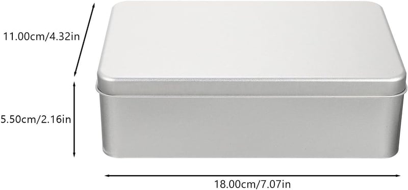 Luxshiny 2 db fém kekszes doboz tetővel, téglalap alakú fém tároló