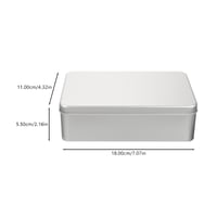 Luxshiny metalna kutija za kekse s poklopcem - srebrna/crna - 18x11x5,5 cm - 2 kom. 2