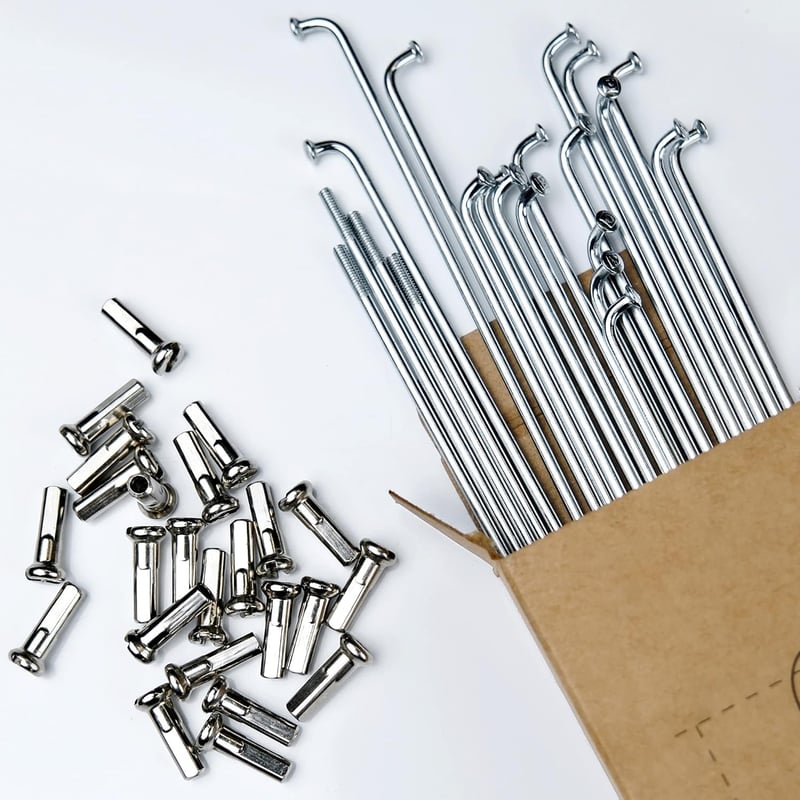 LUXU 36 darabos 14G kerékpár küllő szett 199mm ezüst sárgaréz csapággyal