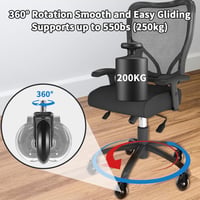 LUZOON Irodai Szék Görgő 10x22mm 5db Gumis Kerekek 250kg Terhelhetőség 3
