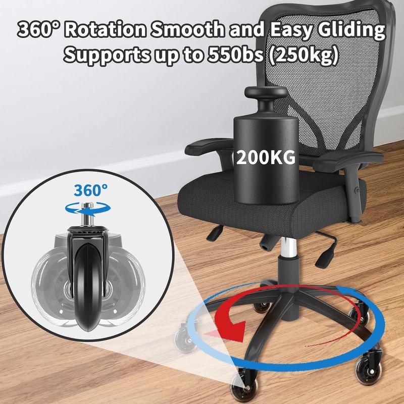 LUZOON Irodai Szék Görgő 10x22mm 5db Gumis Kerekek 250kg Terhelhetőség