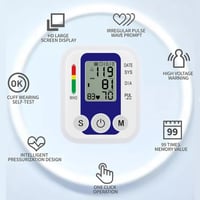 Lvozize Digitális Vérnyomásmérő Mandzsettás Pulzusmérő Memória Funkcióval 5