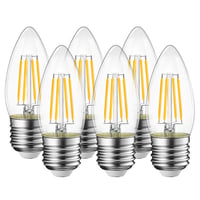 LVWIT C35 LED svjećasta žarulja E27 4W 2700K topla bijela - 6 kom. 1