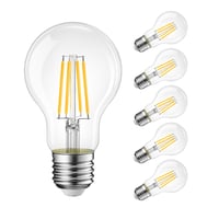 LVWIT E27 Filament LED žarulja A60 11W 1521 lm 2700K topla bijela, nije prigušiva, prozirno staklo, zamjena za 100W, pakiranje od 6 komada 1