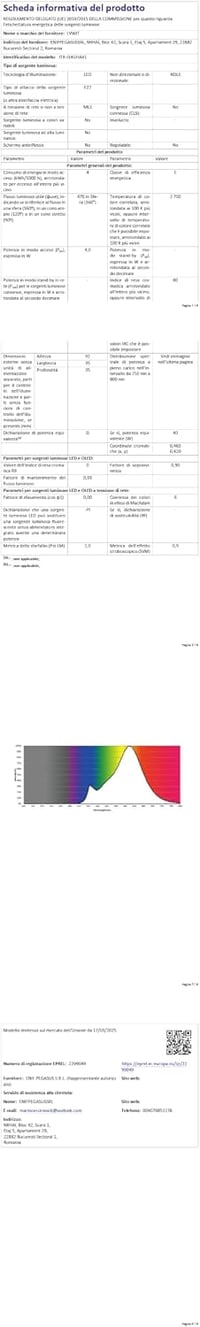 Bec LED tip lumânare LVWIT E27 4W, echivalent 40W, 470 lm, alb cald 2700K, nereglementabil, C35, 6 bucăți 9