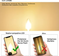 Bec LED tip lumânare LVWIT E27 4W, echivalent 40W, 470 lm, alb cald 2700K, nereglementabil, C35, 6 bucăți 5