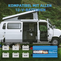 LVYUAN 4000W/8000W Tiszta szinusz inverter 12V-230V áramátalakító távirányítóval 6