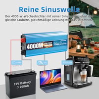 LVYUAN 4000W/8000W Tiszta szinusz inverter 12V-230V áramátalakító távirányítóval 2