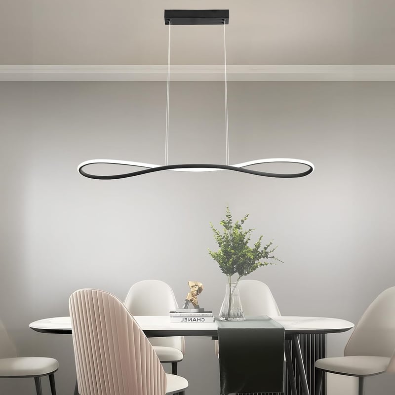 LXJCSM Modern LED Függőlámpa 90cm - Állítható Magasságú Étkezőasztal Lámpa, Fényerőszabályozható 3000K-6000K, 32W Lineáris Dizájn Konyhába, 