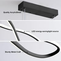 LXJCSM Modern LED Függőlámpa 90cm - Állítható Magasságú Étkezőasztal Lámpa, Fényerőszabályozható 3000K-6000K, 32W Lineáris Dizájn Konyhába,  4