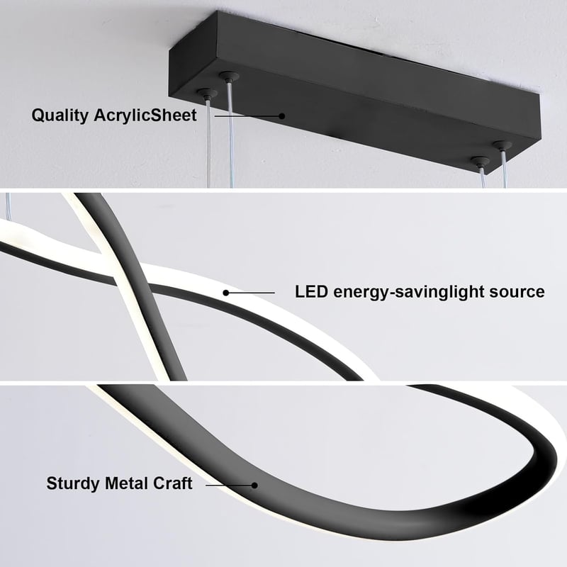 LXJCSM Modern LED Függőlámpa 90cm - Állítható Magasságú Étkezőasztal Lámpa, Fényerőszabályozható 3000K-6000K, 32W Lineáris Dizájn Konyhába, 