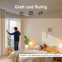 Șină de Perdea Dublă Silențioasă LXSEHN – Galerie de Perdele cu Două Rânduri, Alb, 230 cm 3