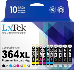 LxTek 364 XL kompatibilni spremnik s tintom, zamjenski spremnik za HP 364 XL za uređaje HP Deskjet 3070A 3520, Officejet 4620, Photosmart 5510 5520 6520, 4 crna, 2 cijan, 2 magenta, 2 žuta