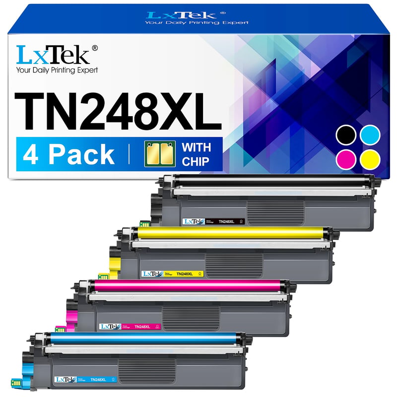 Pachet 4 bucăți toner compatibil LxTek TN248XL pentru Brother TN248 MFC-L8390CDW HL-L3240CDW MFC-L3760CDW DCP-L3560CDW HL-L8240CDW