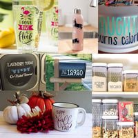 Lya Vinyl 55 db-os öntapadó vinyl matrica szett Cricut és Silhouette vágógépekhez - 30,5x30,5 cm színes PVC fólia dekorációhoz, DIY barkácso 5