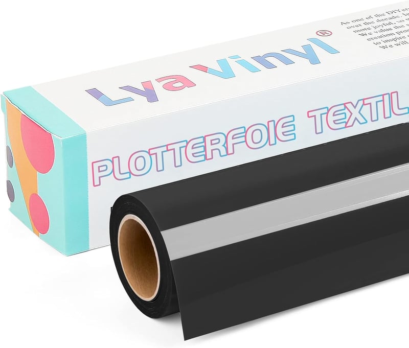 Lya Vinyl Flex Film Textilhez 30,5x305cm Fekete Cricut Silhouette