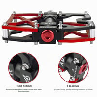 LYCAON CNC alumínium kerékpárpedál MTB/BMX 9/16" - piros 2