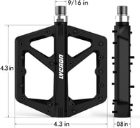 Pedale plate antiderapante pentru bicicletă LYCAON, MTB, BMX, cursieră, nailon, ax 9/16 CR-MO 4
