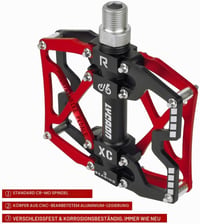 Pedale bicicletă MTB/BMX LYCAON, 9/16, antiderapante, aluminiu CNC, ax Cr-Mo, 3 rulmenți 3