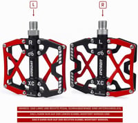 Pedale bicicletă MTB/BMX LYCAON, 9/16, antiderapante, aluminiu CNC, ax Cr-Mo, 3 rulmenți 5