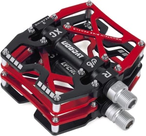 Pedale bicicletă MTB/BMX LYCAON, 9/16, antiderapante, aluminiu CNC, ax Cr-Mo, 3 rulmenți