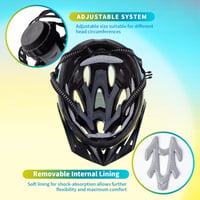 Cască de bicicletă pentru copii Lyefancy cu vizieră, 50-59 cm, verde, pentru băieți și fete de 3-14 ani, cască de protecție reglabilă pentru trotinetă, role, ciclism 6