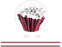 Lyeteung JST 1.5 ZH 2 Pin Csatlakozó Készlet - 50 Szett Mini Mikro Dugó 150mm Kábellel és Aljzat - Fekete-Piros Vezetékkel RC Modellekhez 5