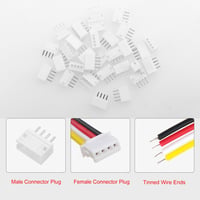 Lyeteung JST 1.5 ZH 4 Pin Csatlakozó Készlet - 30 Szett Mini Mikro Konnektor 150 mm 26AWG Kábellel és Női Csatlakozóval - Elektronikai Alkat 3