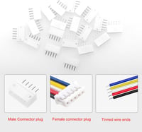Lyeteung JST 1.5 ZH 5 Pin Csatlakozó Készlet - 20 Szett Mini Mikro Konnektor 150 mm 26AWG Kábellel és Anya Csatlakozóval - Elektronikai Alka 3