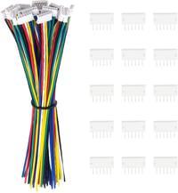 Lyeteung JST 1.5 ZH 6 Pin Csatlakozó Készlet - 15 Szett Mini Mikro Konnektor 150 mm 26AWG Kábellel és Nőstény Csatlakozóval - Elektronikai A 1