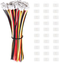 Lyeteung JST 2.0 PH 4 Pin Csatlakozó Készlet - 30 Szett Mini Mikro JST 2.0mm Konnektor 150mm 22AWG Kábellel és Női Csatlakozóval 1