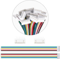 Lyeteung JST 2.54 XH 6 Pin csatlakozó készlet - 15 db mini mikro csatlakozó 150 mm 22AWG kábellel és anya csatlakozóval - elektronikai proje 5