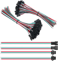 Lyeteung JST SM 3 Pin Csatlakozó Készlet - 20 Pár Mini Mikro JST Dugó és Aljzat 150mm 22AWG Kábellel - Elektronikai Szereléshez 1