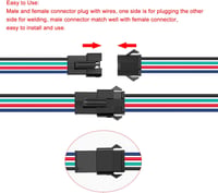 Lyeteung JST SM 4-Pin Csatlakozó Készlet - 15 Pár Dugó és Aljzat 150mm 22AWG Kábellel - Mini Mikro Elektronikai Összekötő Szett 4