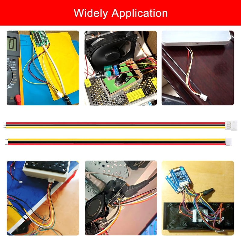Lyeteung JST ZH 3-Pin Csatlakozó Készlet - 20 Pár Mini Mikro Dugó és Aljzat 150mm 26AWG Kábellel - Elektronikai Projektek, Modellezés