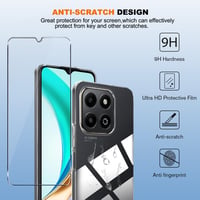 LYJERRY Honor X5B / X5B Plus védőtok + 2x üvegfólia szilikon ütésálló tok - Honor X5B-Clear 2
