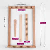Teară de Țesut din Lemn LYKTRIX pentru Copii cu Vârste între 4-12 Ani - Set de Țesut Ideal pentru Începători și Școlari, Include Fire 5