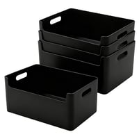 LYLIDIA Úložný box 6,3 l, čierny, 26 cm, sada 4 ks, na organizáciu v kancelárii aj doma 1