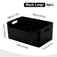 LYLIDIA Úložný box 6,3 l, čierny, 26 cm, sada 4 ks, na organizáciu v kancelárii aj doma 2