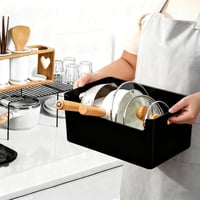 LYLIDIA Úložný box 6,3 l, čierny, 26 cm, sada 4 ks, na organizáciu v kancelárii aj doma 5